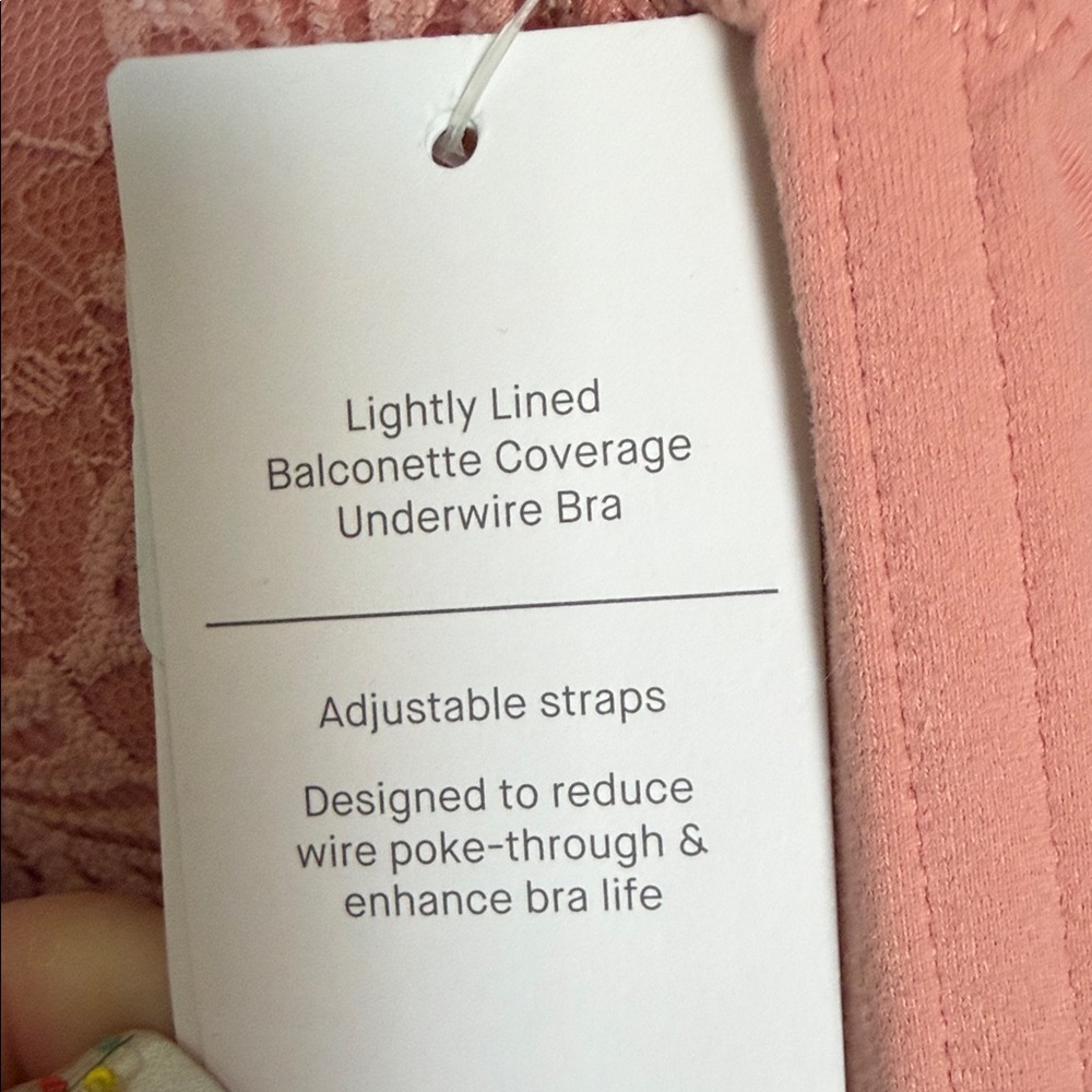 Auden Dusty Rose Lace Underwire Bra - Picture 6 of 6